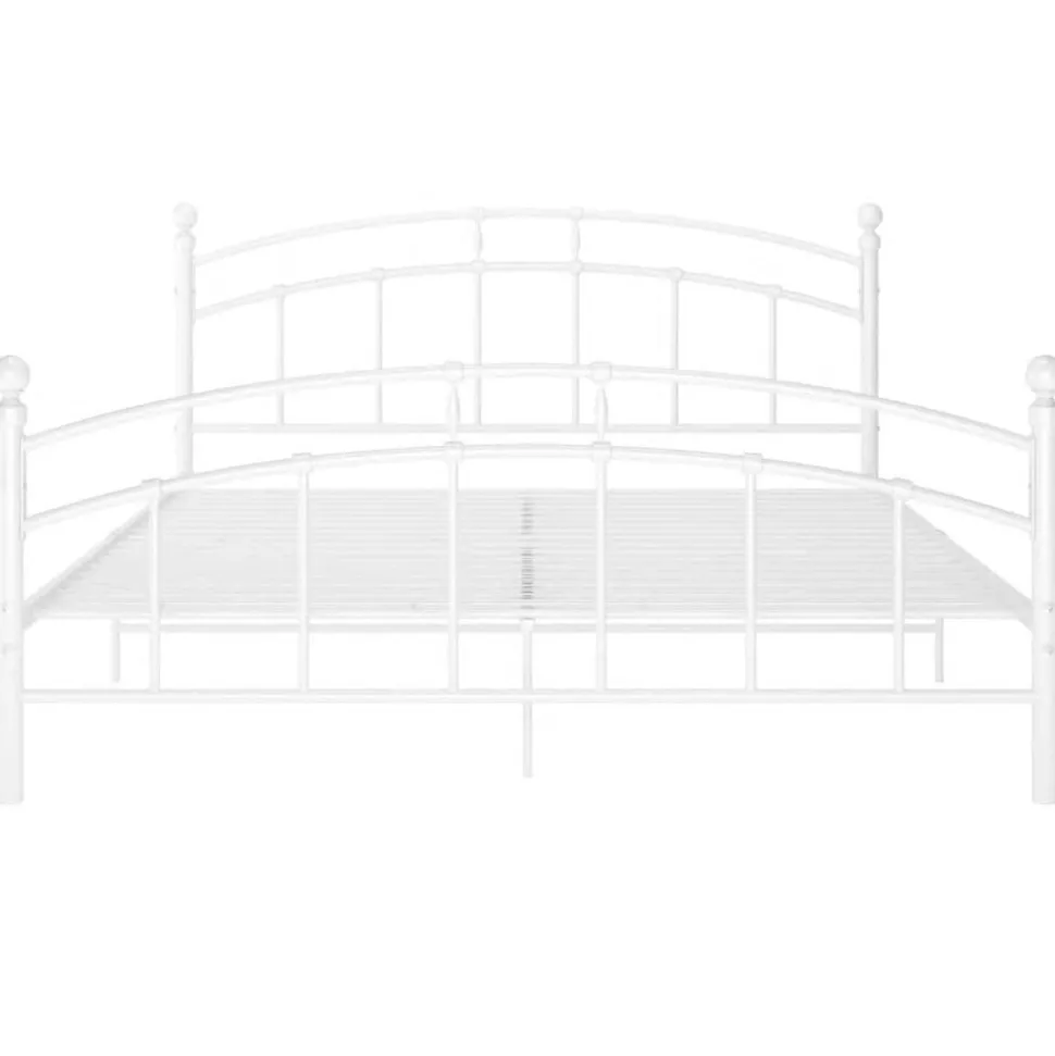 vidaXL Bedframe metaal wit 140x200 cm