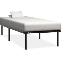 vidaXL Bedframe metaal zwart 90x200 cm
