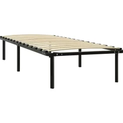 vidaXL Bedframe metaal zwart 90x200 cm