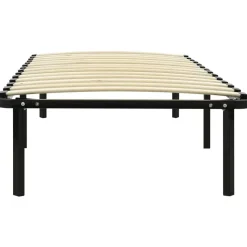 vidaXL Bedframe metaal zwart 90x200 cm