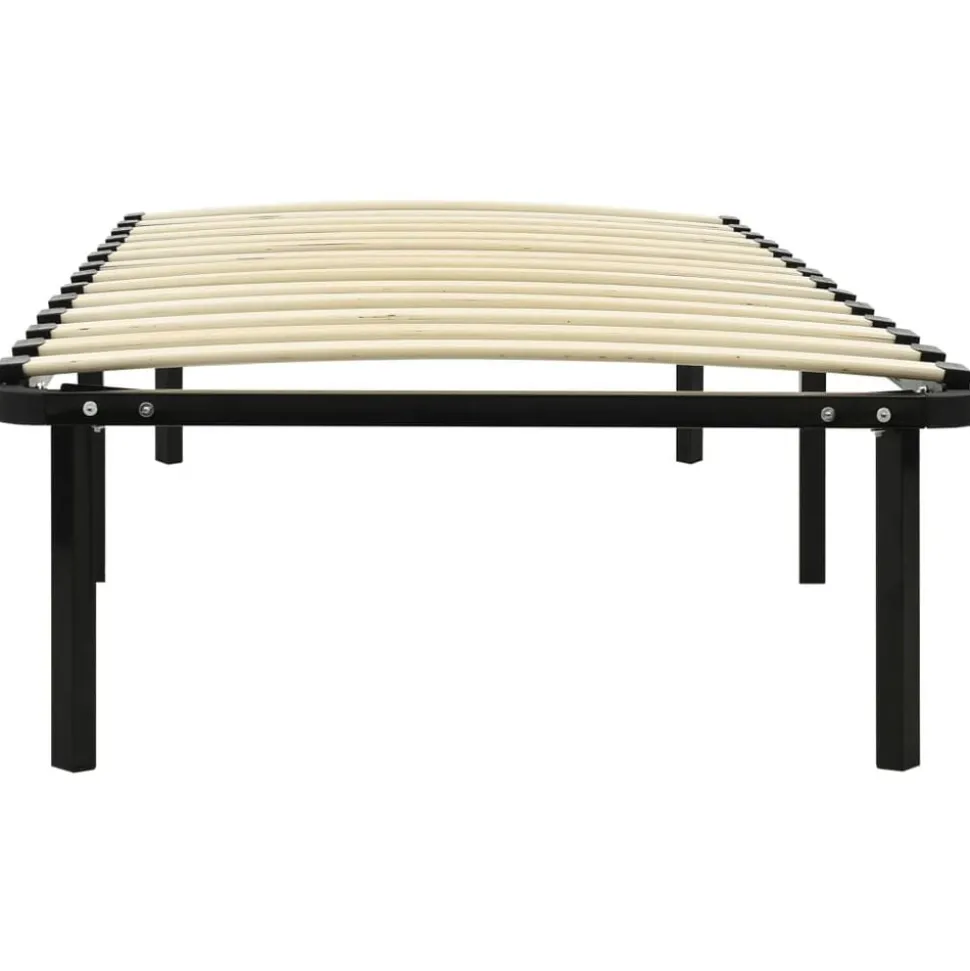 vidaXL Bedframe metaal zwart 90x200 cm