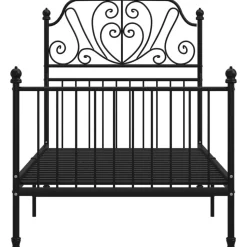 vidaXL Bedframe metaal zwart 90x200 cm