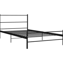 vidaXL Bedframe metaal zwart 90x200 cm