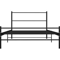 vidaXL Bedframe metaal zwart 90x200 cm