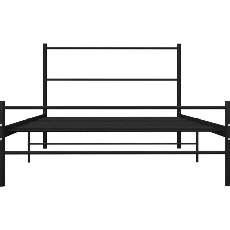 vidaXL Bedframe metaal zwart 90x200 cm