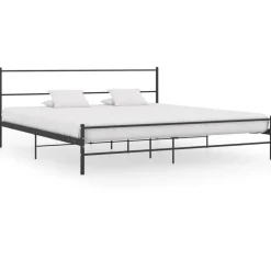vidaXL Bedframe metaal zwart 180x200 cm