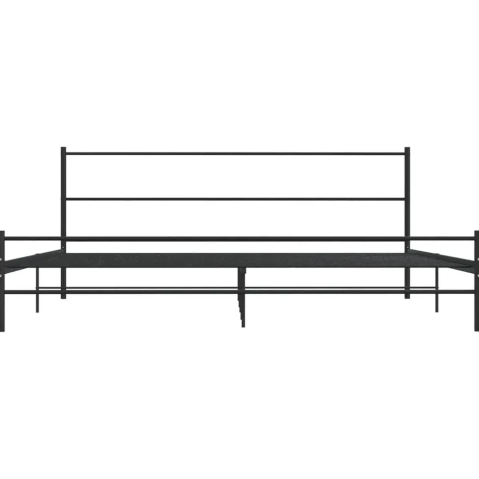 vidaXL Bedframe metaal zwart 180x200 cm