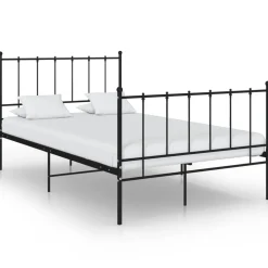 vidaXL Bedframe metaal zwart 120x200 cm