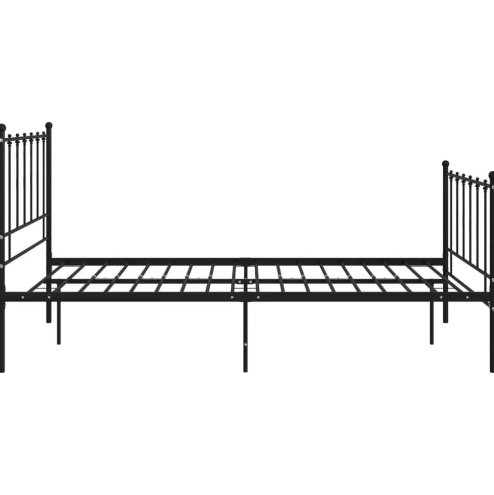 vidaXL Bedframe metaal zwart 120x200 cm