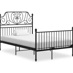vidaXL Bedframe metaal zwart 120x200 cm