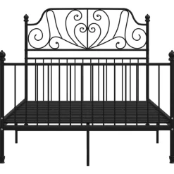 vidaXL Bedframe metaal zwart 120x200 cm