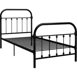 vidaXL Bedframe metaal zwart 90x200 cm