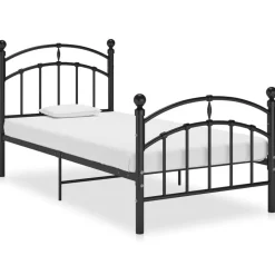 vidaXL Bedframe metaal zwart 100x200 cm
