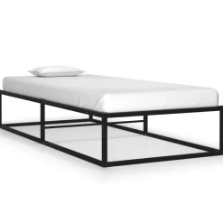 vidaXL Bedframe metaal zwart 90x200 cm