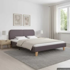 vidaXL Bedframe stof taupe 180x200 cm