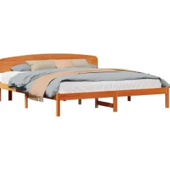 vidaXL Bedframe Wasbruin 200 x 200 cm Massief grenenhout