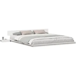 vidaXL Bedframe Wit 200 x 200 cm Hout