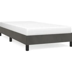 vidaXL Bedframe zonder matras 80x200 cm fluweel donkergrijs