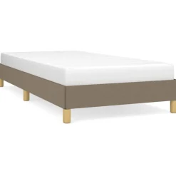 vidaXL Bedframe zonder matras 80x200 cm stof taupe