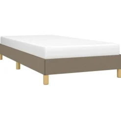 vidaXL Bedframe zonder matras 80x200 cm stof taupe