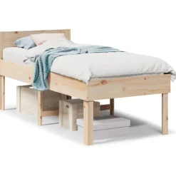 vidaXL Bedframe zonder matras massief grenenhout 90x190 cm