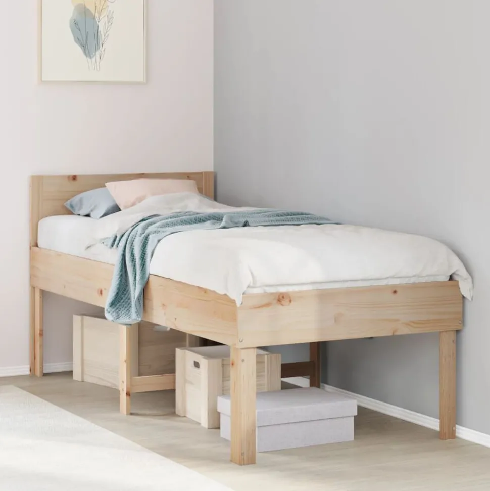 vidaXL Bedframe zonder matras massief grenenhout 90x190 cm