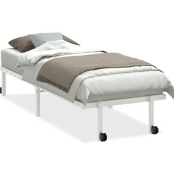 vidaXL Bedframe zonder matras opvouwbaar 75x190 cm staal wit