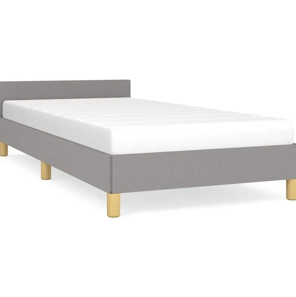 vidaXL Bedframe zonder matras 80x200 cm stof lichtgrijs