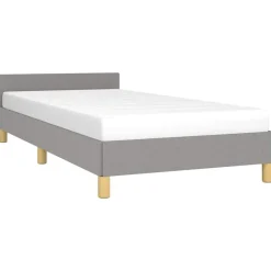 vidaXL Bedframe zonder matras 80x200 cm stof lichtgrijs