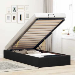 vidaXL Bedframe zonder matras 80x200 cm fluweel zwart