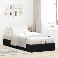vidaXL Bedframe zonder matras 80x200 cm fluweel zwart