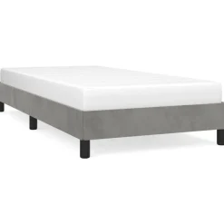 vidaXL Bedframe zonder matras 80x200 cm fluweel lichtgrijs