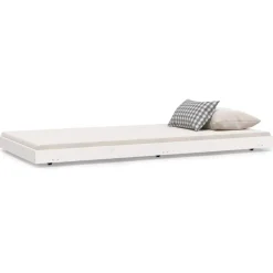 vidaXL Bedframe zonder matras massief grenenhout wit 140x200 cm