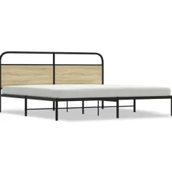 vidaXL Bedframe zonder matras metaal sonoma eikenkleurig 180x200 cm