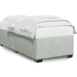vidaXL Bedframe zonder matras 80x200 cm fluweel lichtgrijs