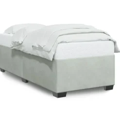 vidaXL Bedframe zonder matras 80x200 cm fluweel lichtgrijs