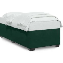 vidaXL Bedframe zonder matras 80x200 cm fluweel donkergroen
