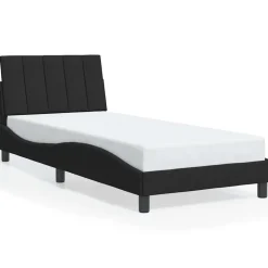 vidaXL Bedframe zonder matras "Hanko" fluweel zwart 80x200 cm