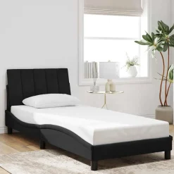 vidaXL Bedframe zonder matras "Hanko" fluweel zwart 80x200 cm