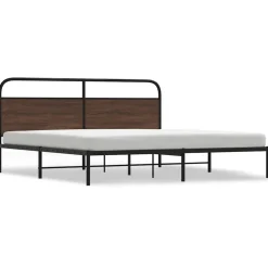 vidaXL Bedframe zonder matras metaal bruin eikenkleur 180x200 cm