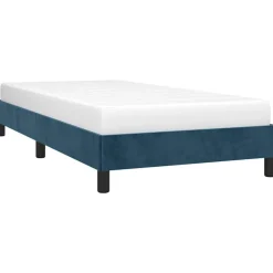 vidaXL Bedframe zonder matras 80x200 cm fluweel donkerblauw