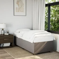 vidaXL Bedframe zonder matras 80x200 cm stof taupe