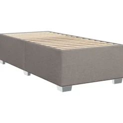 vidaXL Bedframe zonder matras 80x200 cm stof taupe