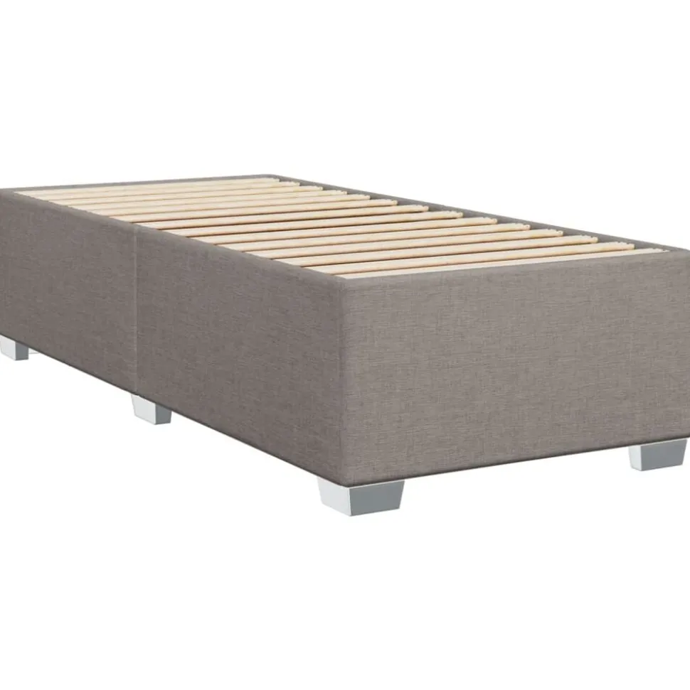 vidaXL Bedframe zonder matras 80x200 cm stof taupe