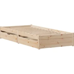 vidaXL Bedframe zonder matras massief grenenhout 75x190 cm
