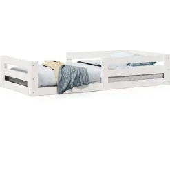 vidaXL Bedframe zonder matras massief grenenhout wit 80x200 cm