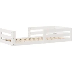 vidaXL Bedframe zonder matras massief grenenhout wit 80x200 cm