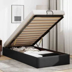vidaXL Bedframe zonder matras kunstleer zwart 80x200 cm