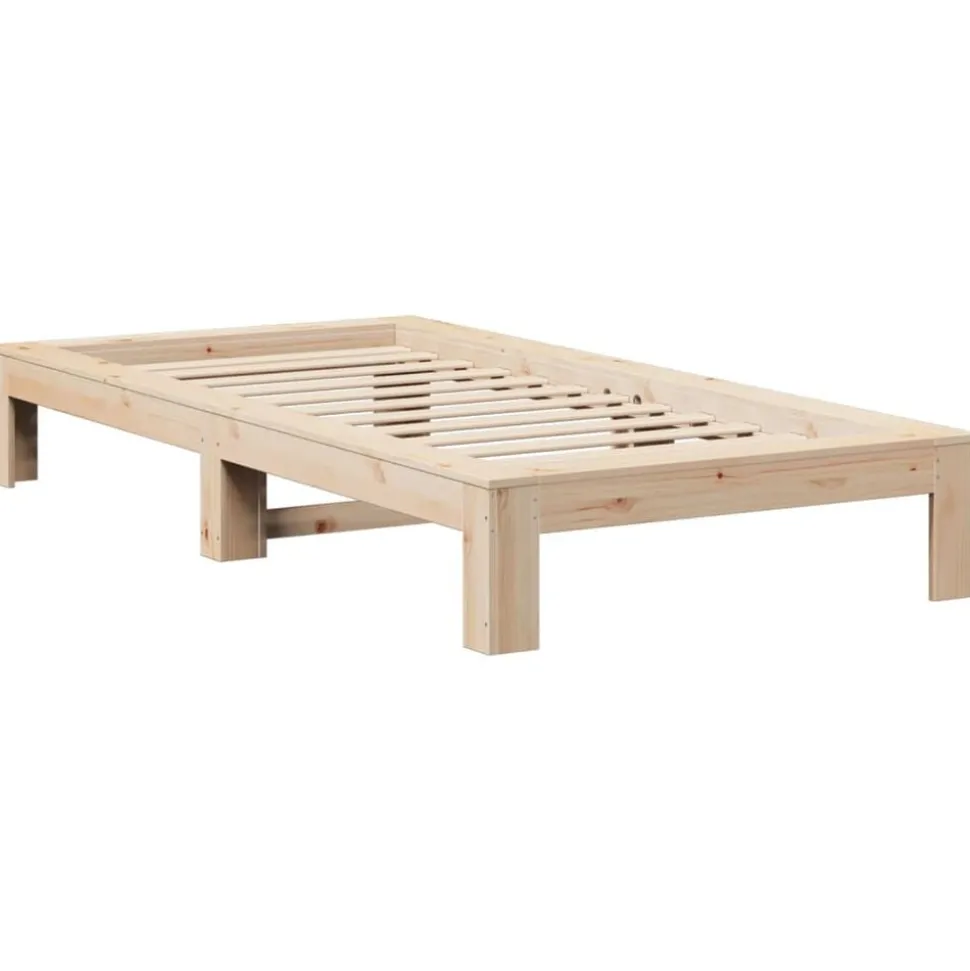 vidaXL Bedframe zonder matras massief grenenhout 100x200 cm