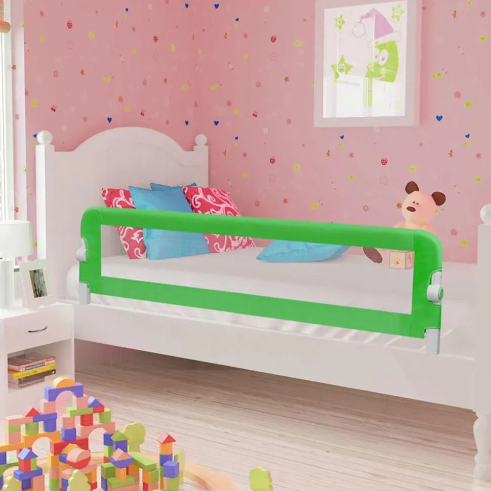 vidaXL Bedhekje peuter 120x42 cm polyester groen